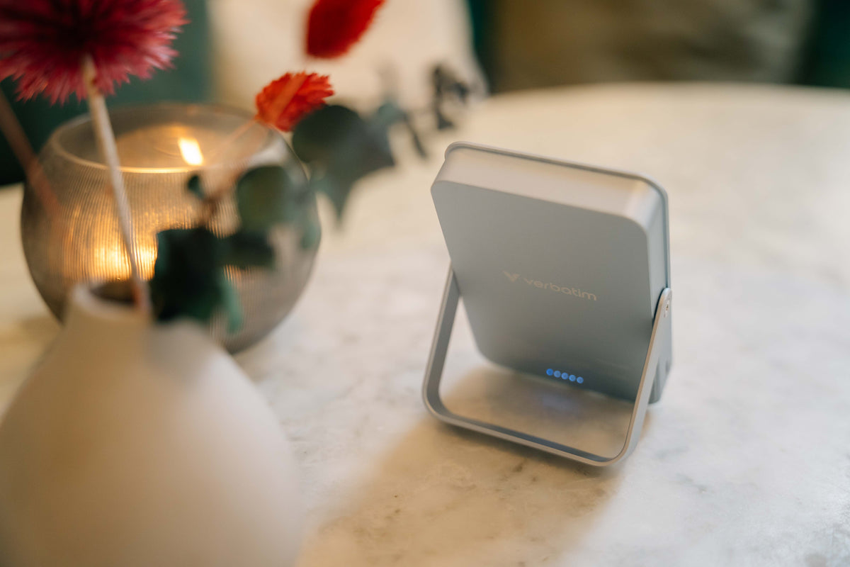 Verbatim MagSafe Powerbank 10'000 mAh – 20 W PD, Wireless 15 W, 1× USB-C, Grau