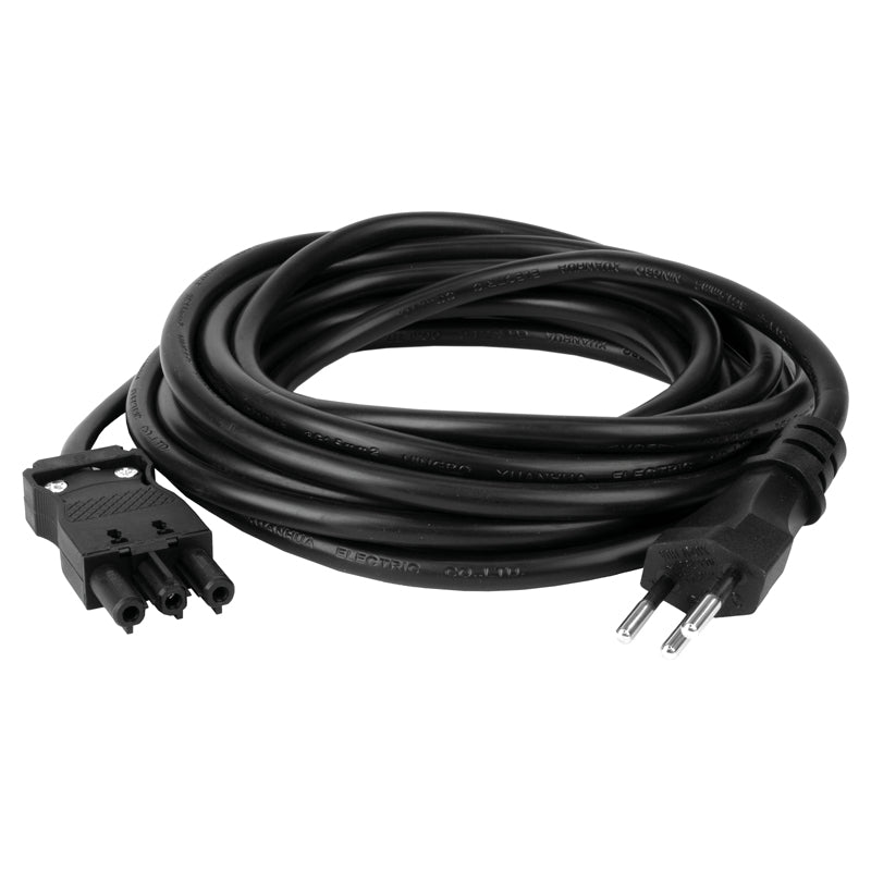 Steffen Verlängerungskabel – T12–GST18I3, 1 m, IP20, 3×1,5 mm², Schwarz
