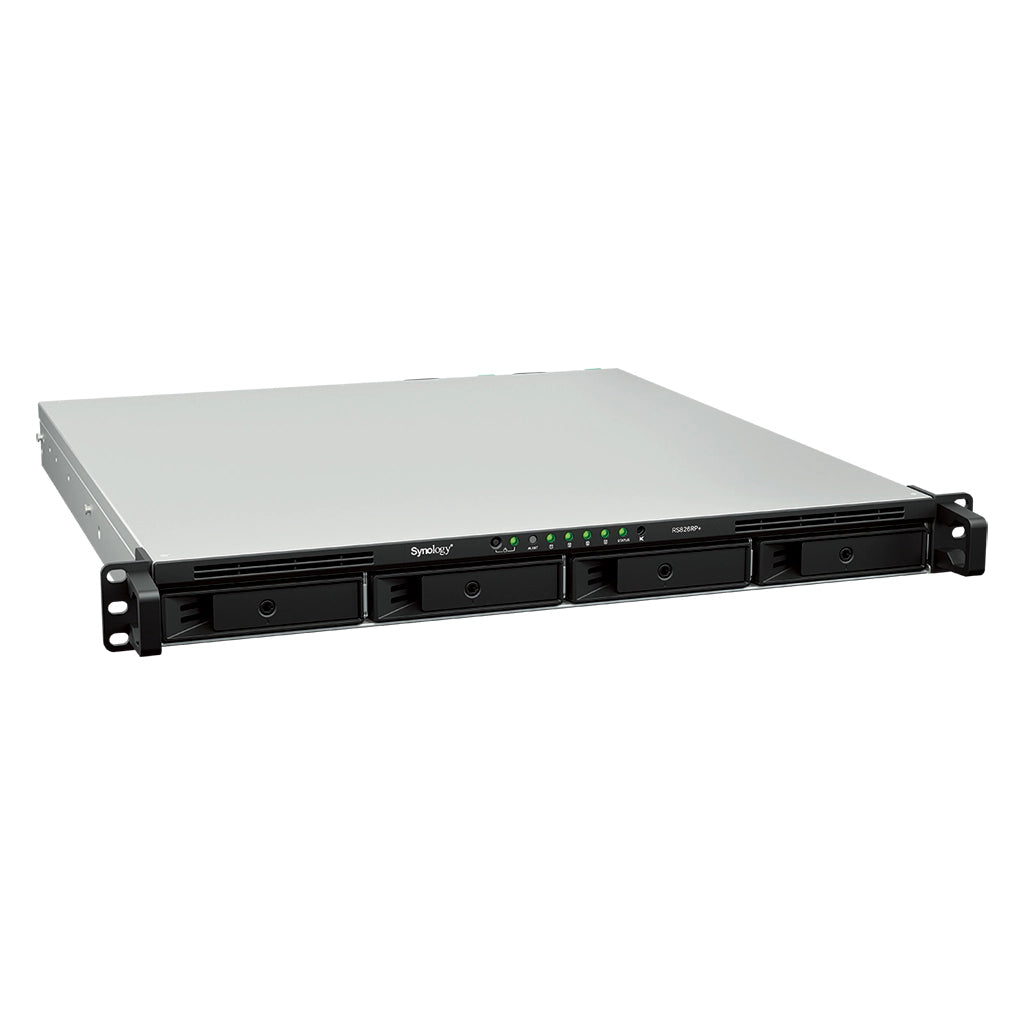 Synology RackStation RS826RP+ – 4-Bay Rack 1U NAS – AMD Ryzen V1500B, 4 GB RAM, 1GbE, DSM