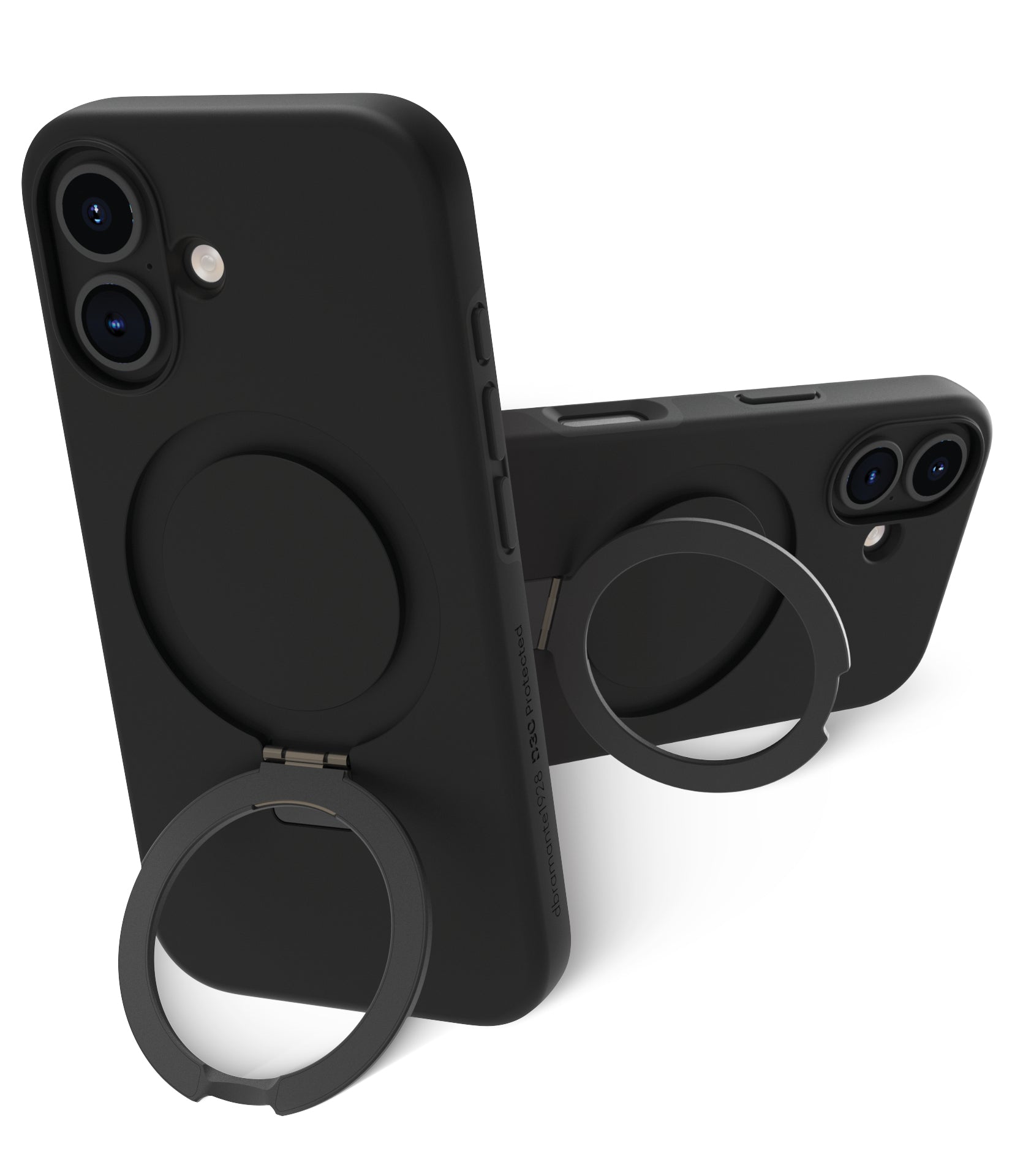 dbramante1928 Iceland Ultra Backcover – für Apple iPhone 16, mit Ständer, Recycling-Kunststoff, Schwarz
