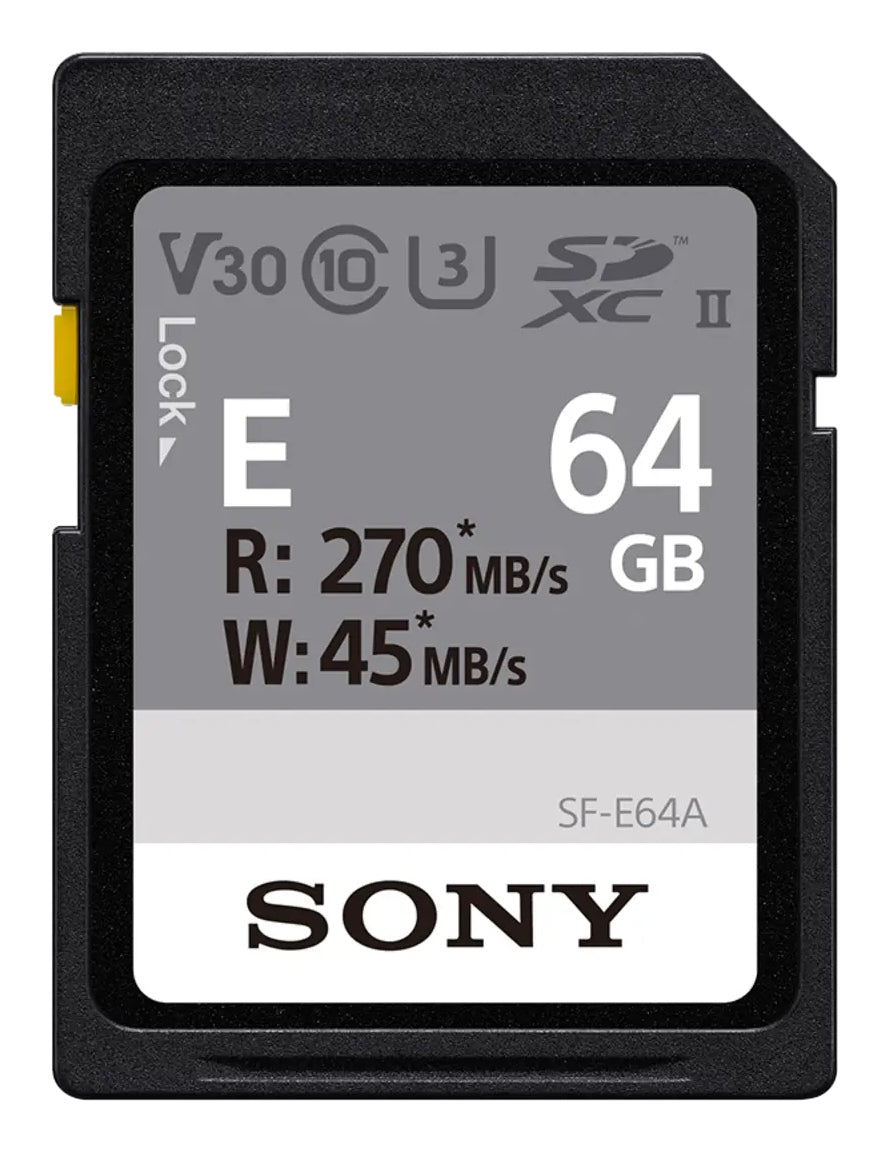 Sony SF-E64A SDXC 64 GB UHS-II U3/V30 – 270/70 MB/s