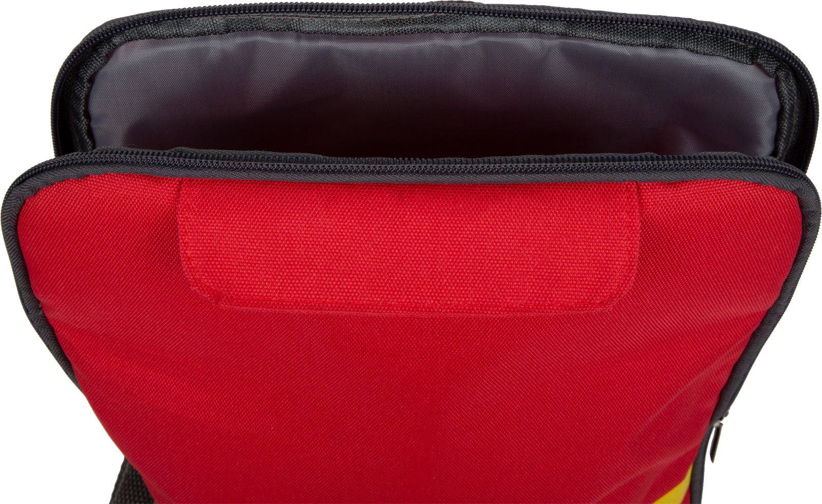 Small foot Feuerwehrrucksack – 25,0 × 26,0 × 10,0 cm – gelb/rot – ab 3 J. – Stoff, Kunststoff, Holz