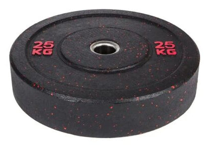 Fitcom Gewichtsscheibe Stossstangengewicht, Ø45,0 cm, Gummi, Rot, 25 kg – 1 Stück