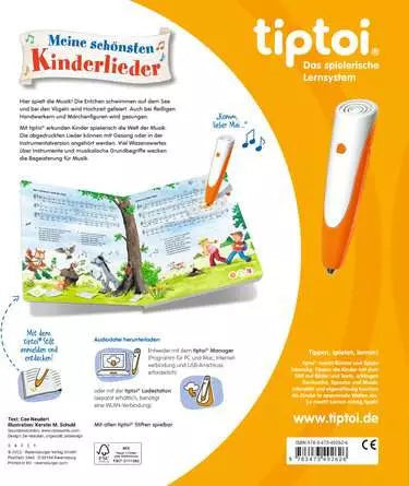 Ravensburger Lernbuch – tiptoi: Meine schönsten Kinderlieder, Hardcover, 24 Seiten, Deutsch, ab 3 Jahren