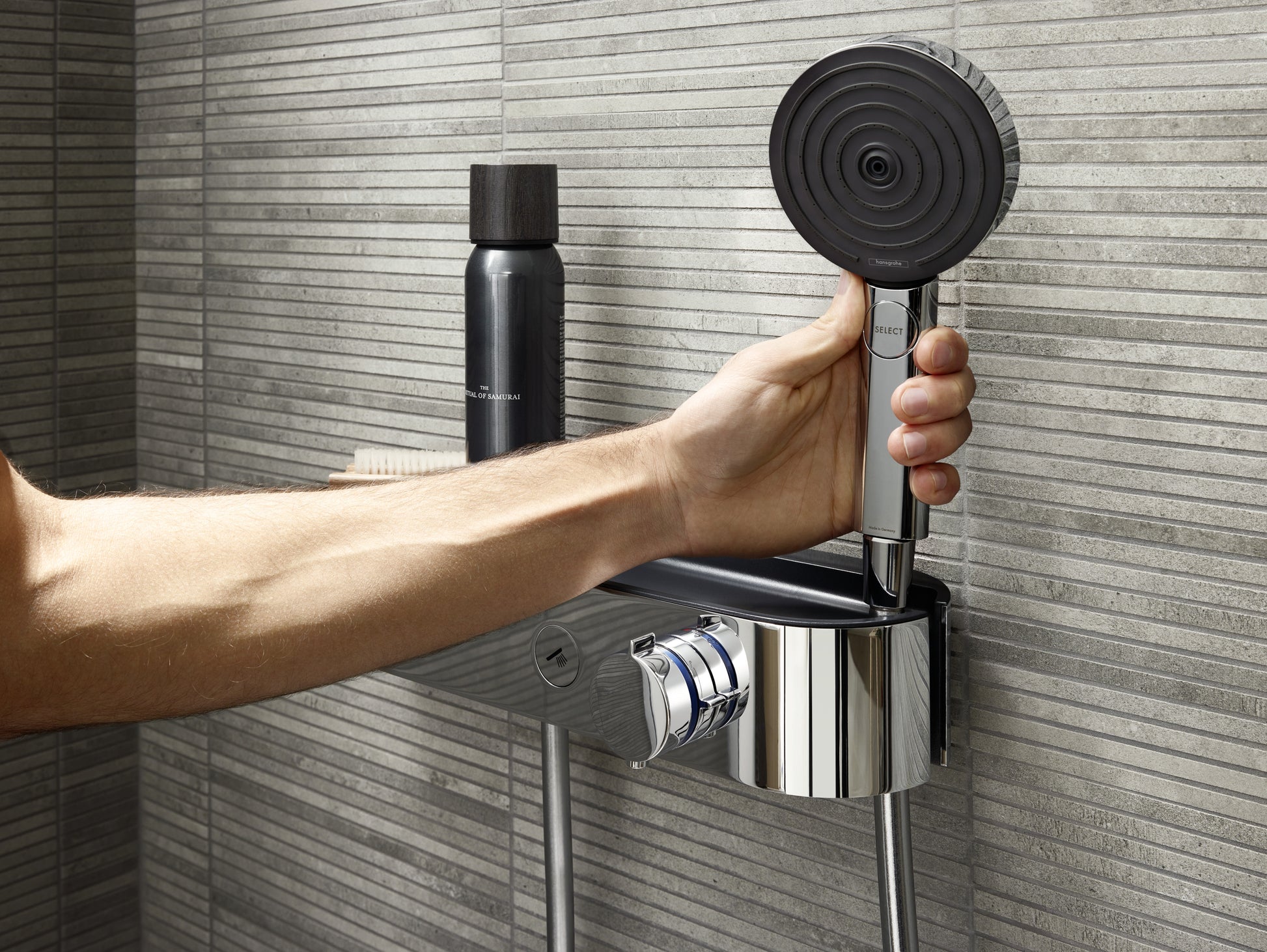 Hansgrohe Handbrause Pulsify Select S 105 – 10,5×22,4 cm, Kunststoff, Chrom