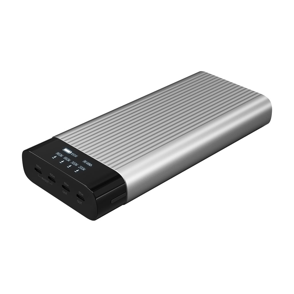 HYPER HJ245B Powerbank 27'000 mAh – 100 W PD, Silber