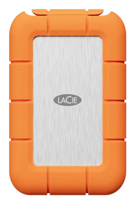 LaCie Rugged SSD4 – Thunderbolt 5, USB4 Gen3x2 (USB‑C), 4 TB, 4'000 MB/s, Orange/Edelstahl