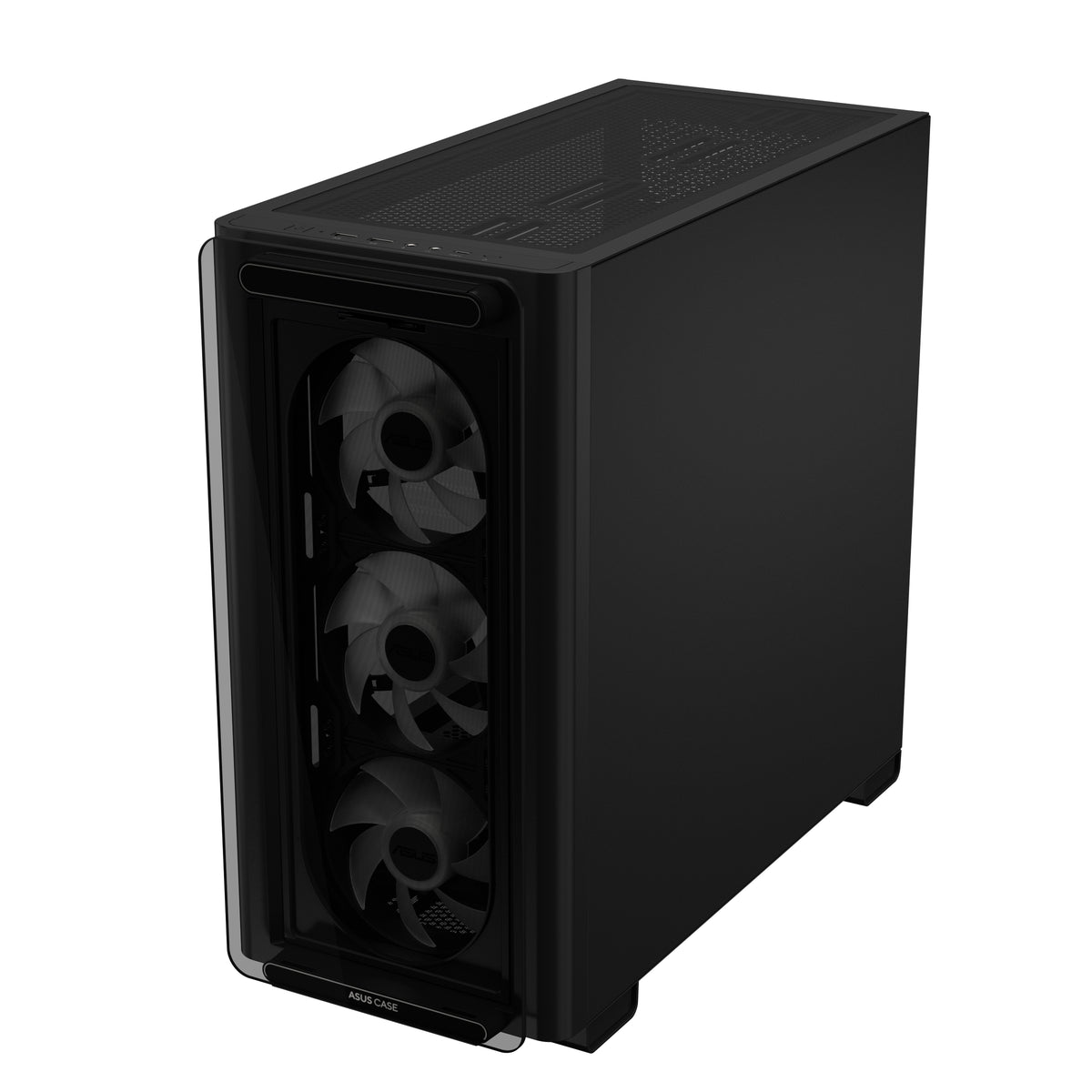 ASUS A23 PLUS TG – PC-Gehäuse – Micro-ATX/Mini-ITX, 7 Lüfterplätze, 3×2,5", 2×3,5", Sichtfenster, Schwarz