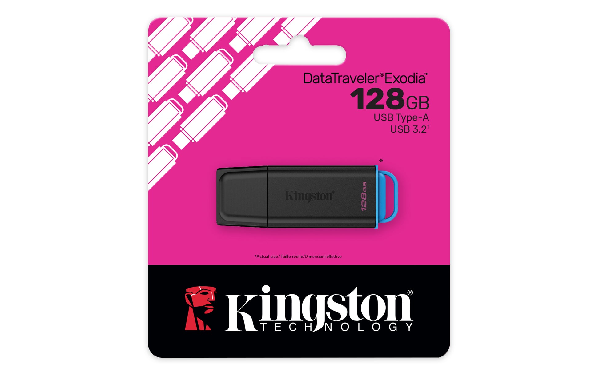 Kingston Technology Kingston DataTraveler Exodia 128 GB – USB 3.2 Gen 1 (USB‑A) USB-Stick, schwarz/blau