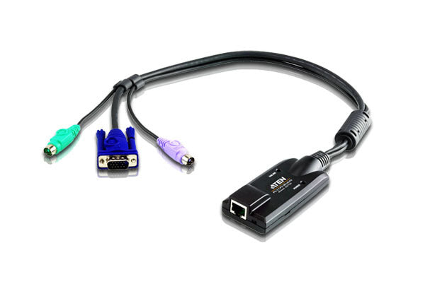 ATEN VGA/PS/2 auf RJ-45 Multiport-Adapter – 1× HDB-15 (VGA) + 2× Mini Din 6 (PS/2)