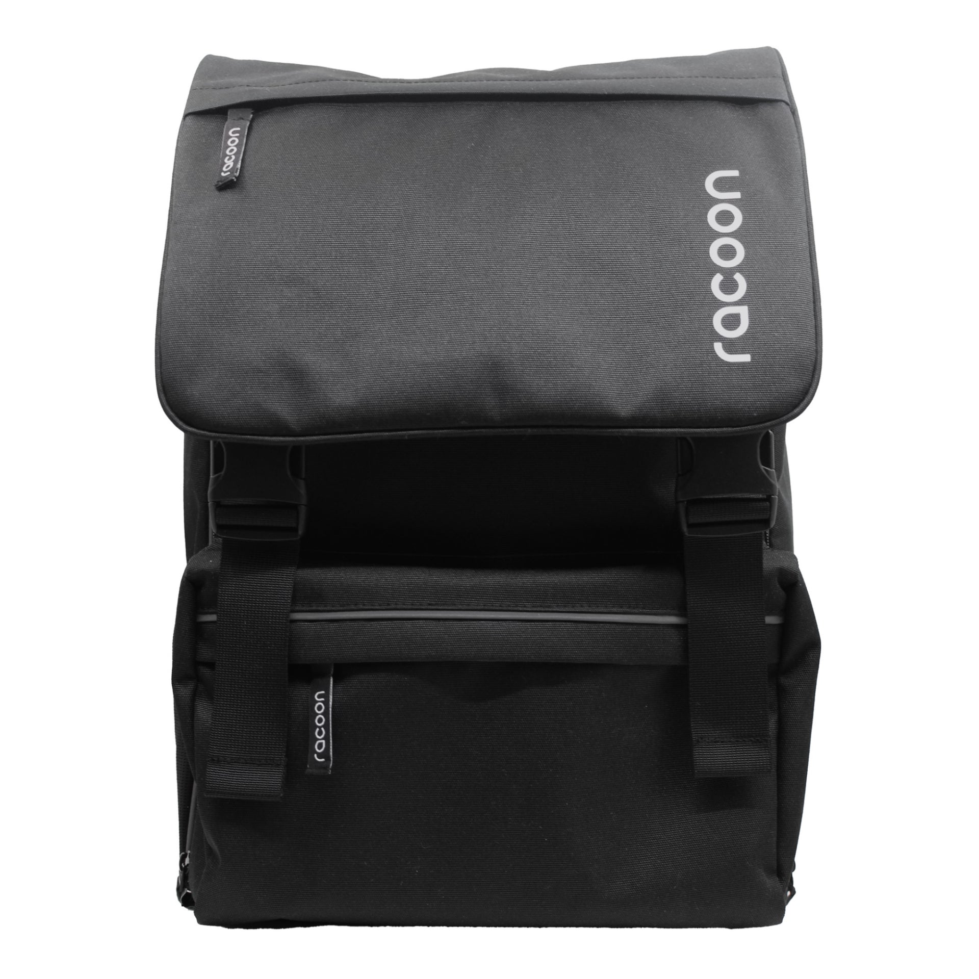 racoon City-Rucksack THE ORIGINAL 21241 – rPET-Polyester – Schwarz/Weiss, 330 × 440 × 200 mm