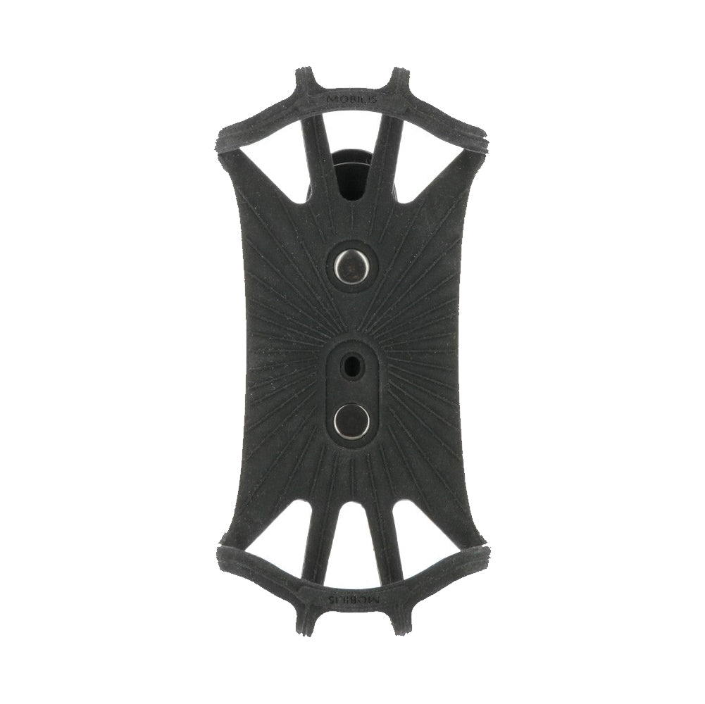 Mobilis 001359 – Spezial-Zubehör – Gürtelclip, Silikon, drehbar 90° – für Smartphones 12,7–17,8 cm – Schwarz