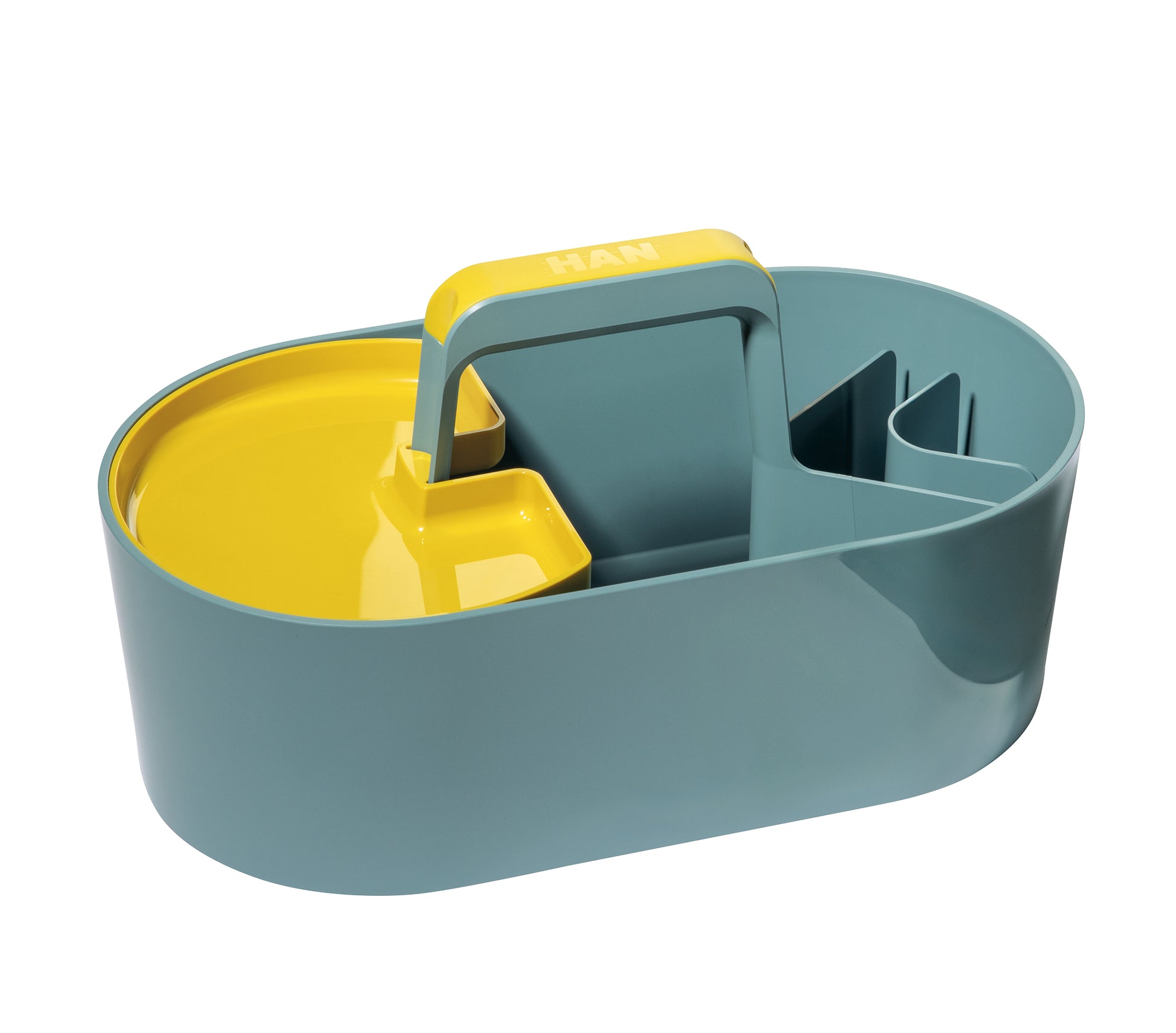 HAN Werkzeugkasten LOFT 1200-12 Aufbewahrungsbox – 10,5 l, mit Trennfächern, hellblau, ABS, B 340 × H 188 × T 187 mm