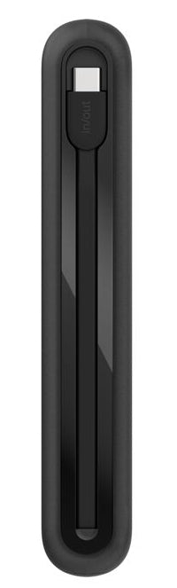 Belkin Powerbank 20000 mAh, PD 30 W, integriertes USB-C-Kabel, Schwarz