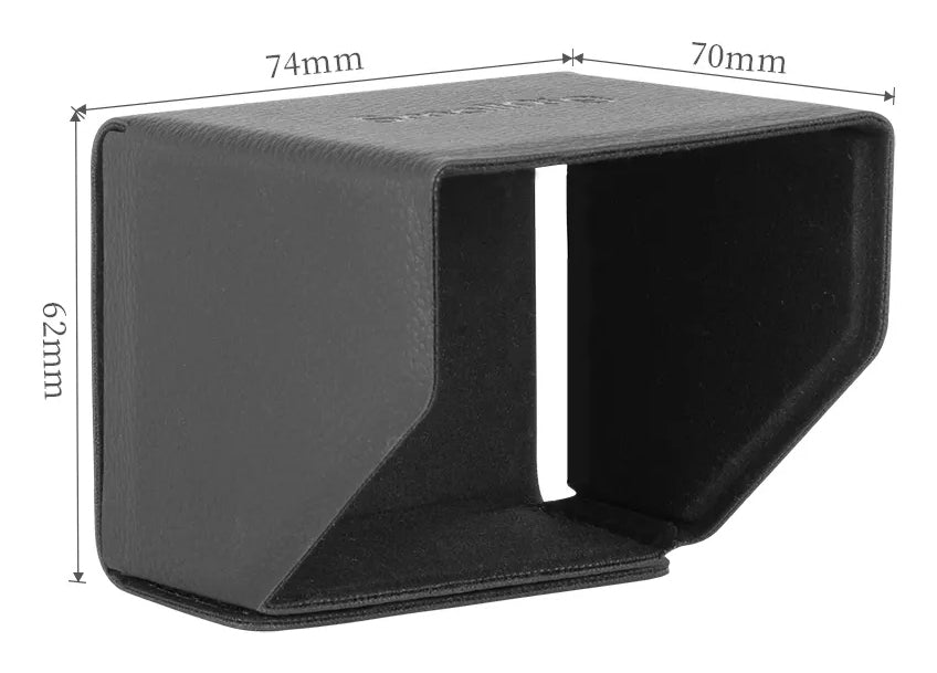 SmallRig 3206 Schattenhaube – Mikrofaser, 74 × 62 × 62 mm – für Sony Alpha 7 IV, 7C II, 7C und andere – Schwarz