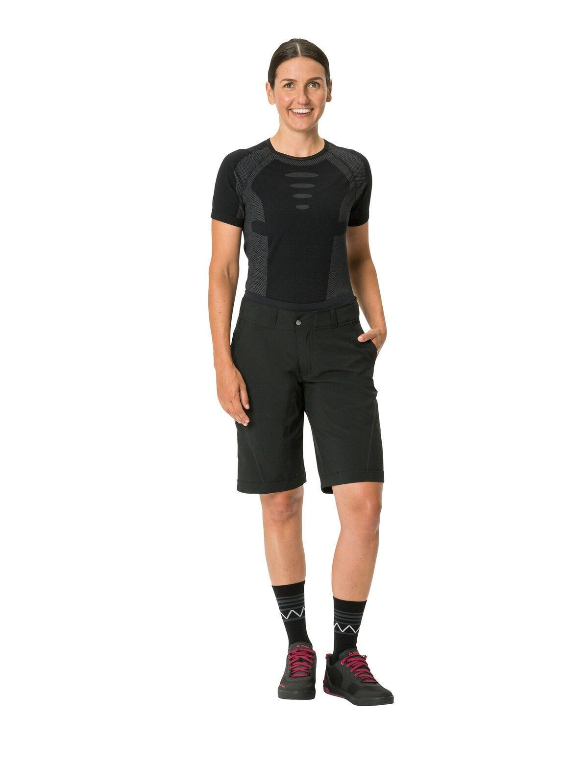 VAUDE Damen-Bermuda Ledro – schwarz, Grösse 36
