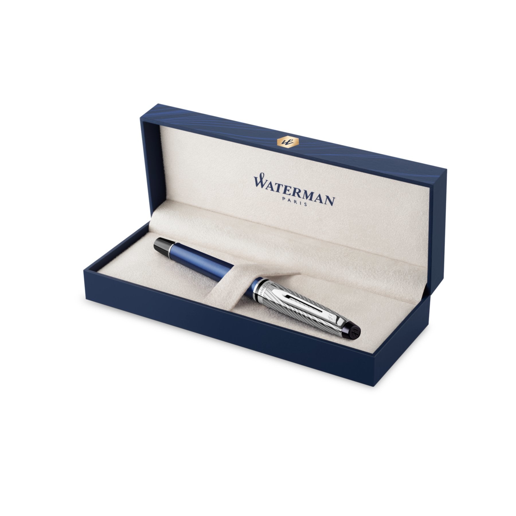 Waterman Expert Deluxe – Blau, metallisch, Geschenkbox