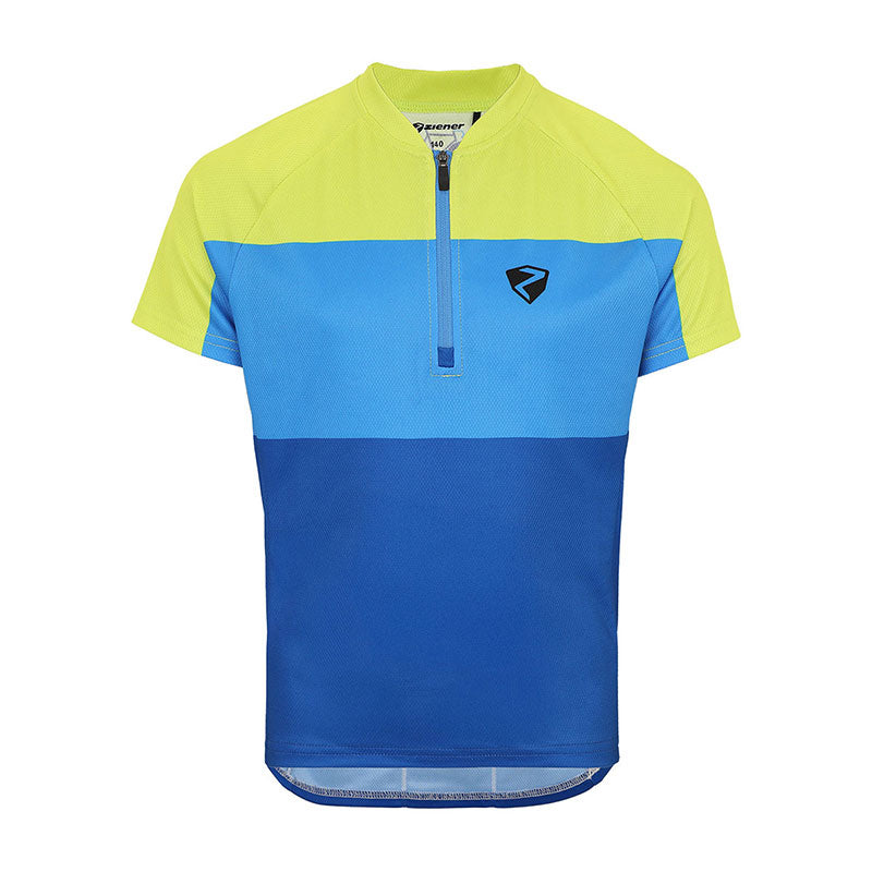 Ziener Unisex-Funktionsshirt NESTEL-Z – Limette/Blau, Grösse 176