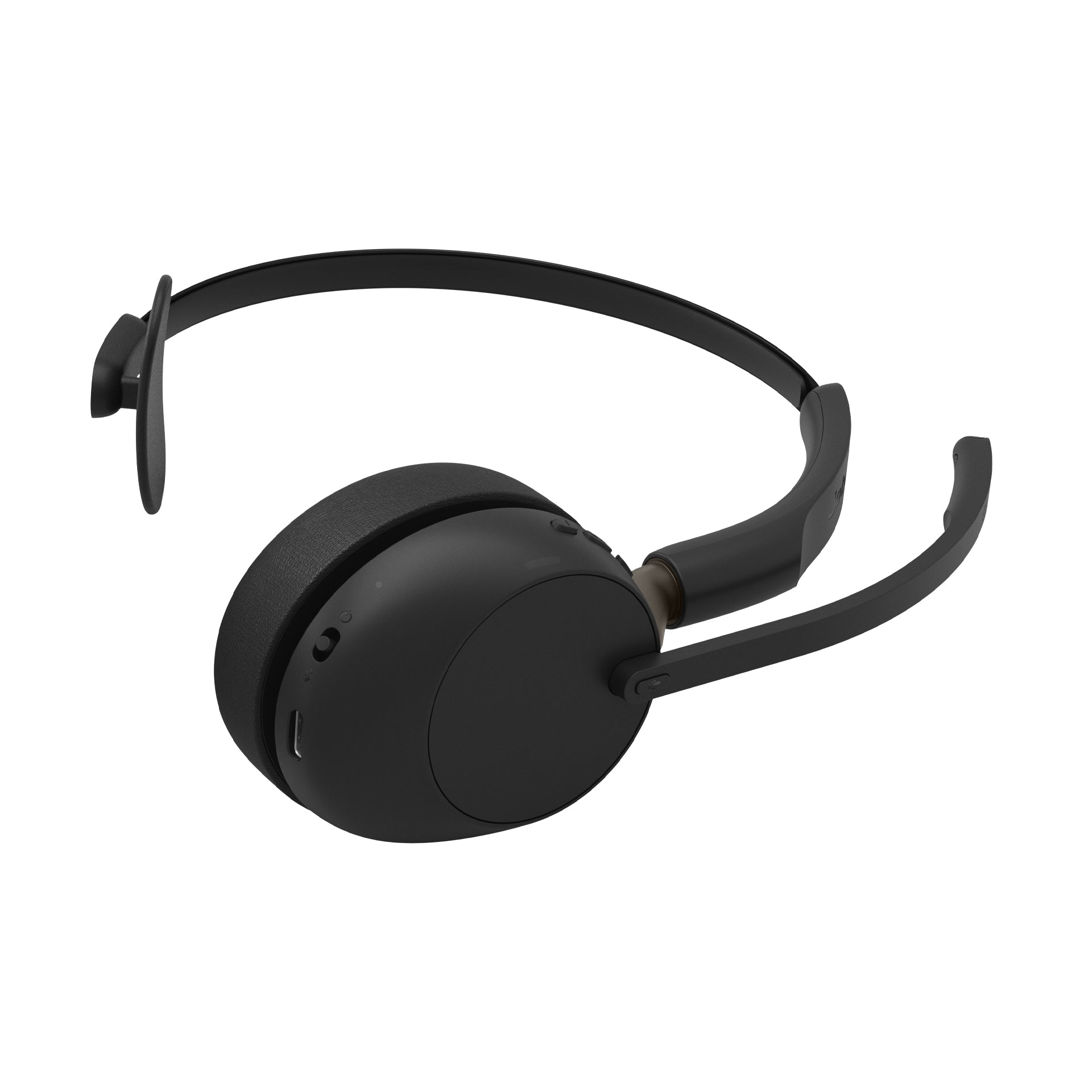 Jabra Evolve3 65 Office-Headset – On-Ear, Mono, BT, UC-optimiert, mit USB-A-Dongle, Schwarz