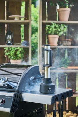 Outdoorchef Kaltrauchanlage Smoke – bis zu 8 Std. Akku, Edelstahl – schwarz/edelstahl