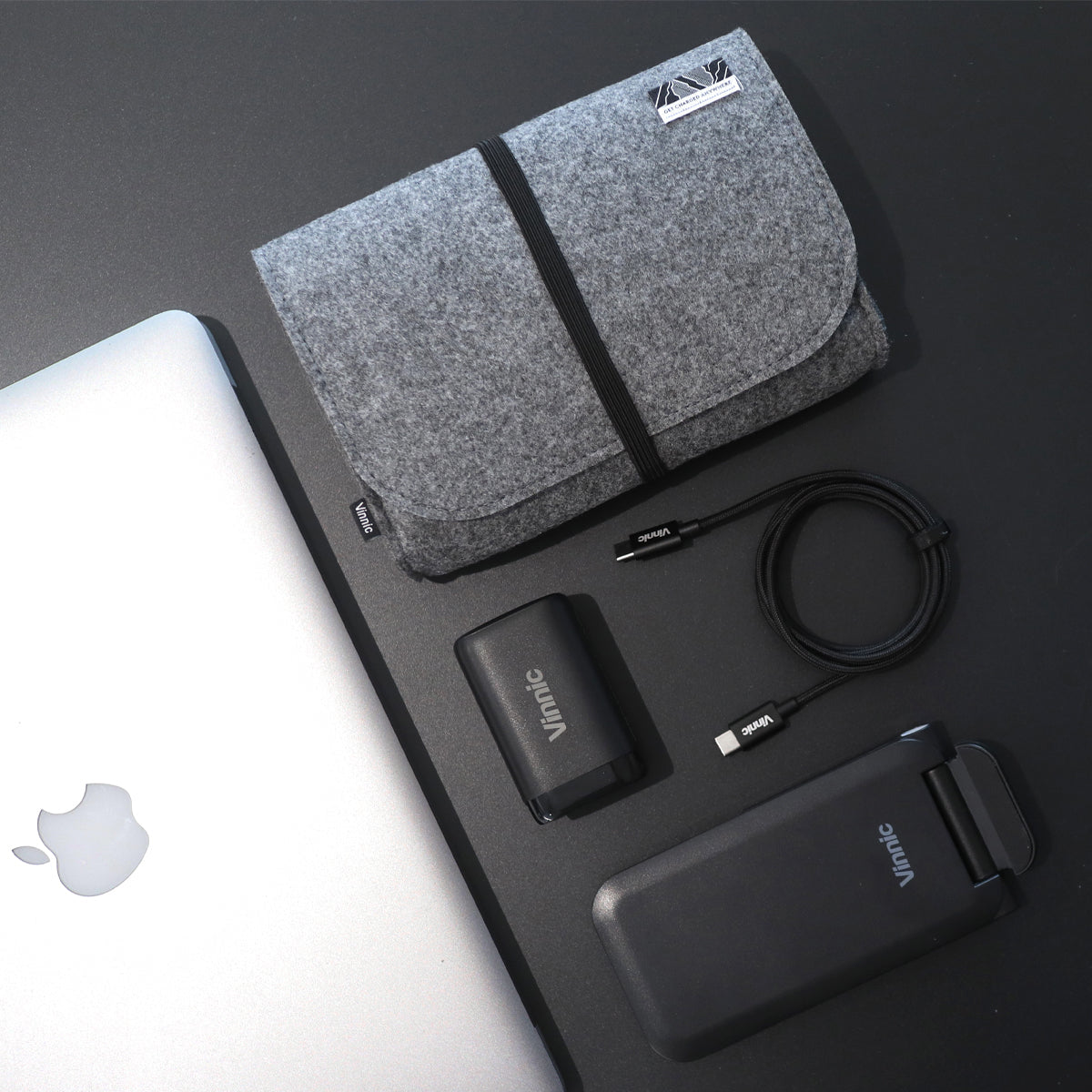 Vinnic Trivor Ladegerät – 65 W, 2× USB-C + 1× USB-A, PD, PPS, GaN – für Smartphones, Tablets und Laptops