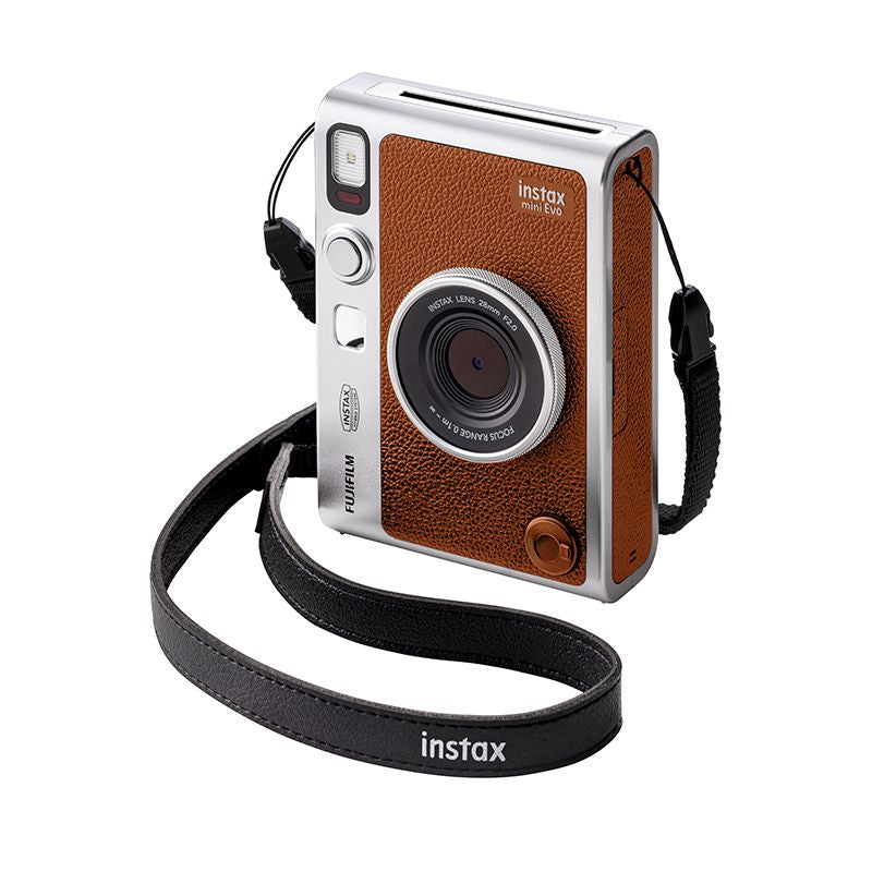 Fujifilm Instax Mini Evo – Sofortbildkamera Instax Mini, Braun