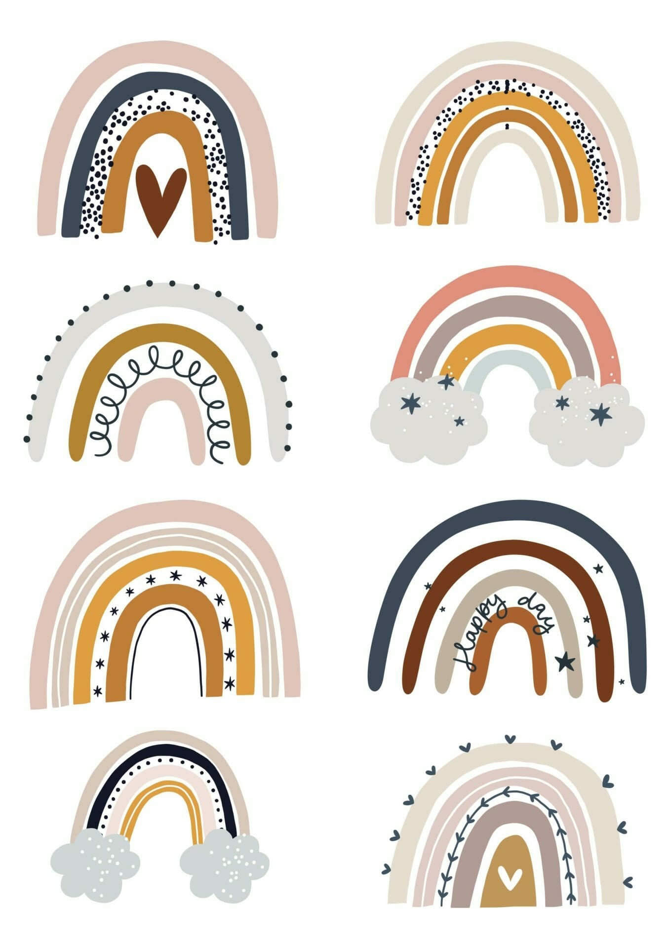 Papierdrachen Wandtattoo-Set – 22 × 30 cm, 8 Blätter – Papier, Mehrfarbig