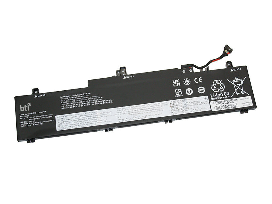 BTI Notebook-Akku – für Lenovo – 47 Wh, 11,31 V (3 Zellen) – Schwarz