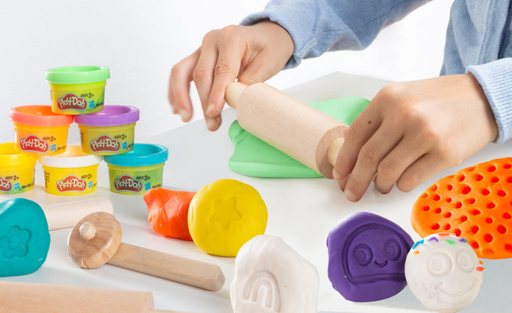 roba Play-Doh Knete-/Modelliermasse-Set – 10-teilig – Ab 3 Jahren – Mit Nudelholz, FSC-zertifiziert