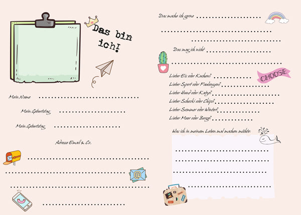 Pagna Save me Best Friends Freundebuch – 150 × 220 mm – 60 Seiten – deutsch, gebunden, Eichhörnchen