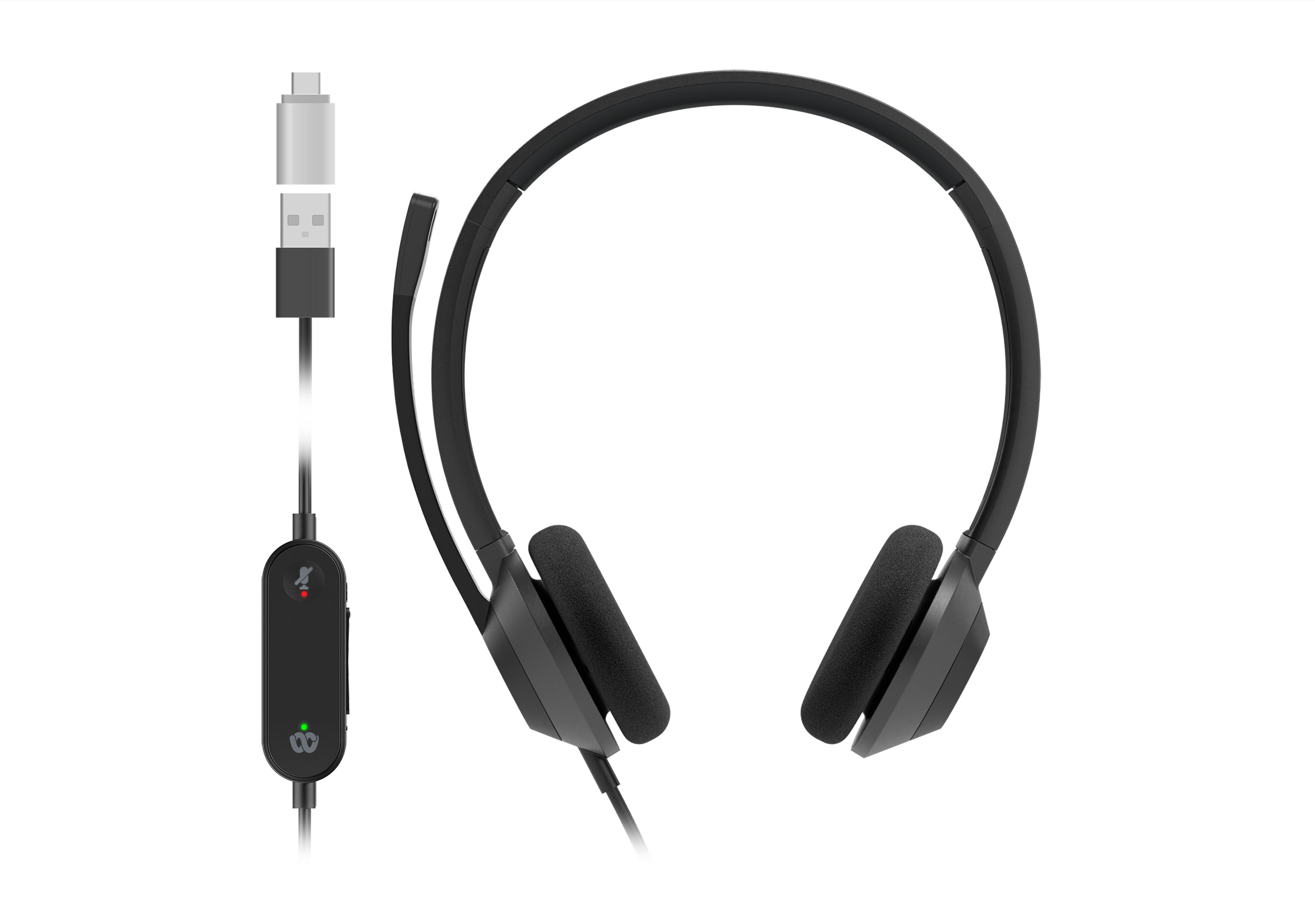 Cisco 322 – Duo Headset – USB-C – für Microsoft Teams – schwarz