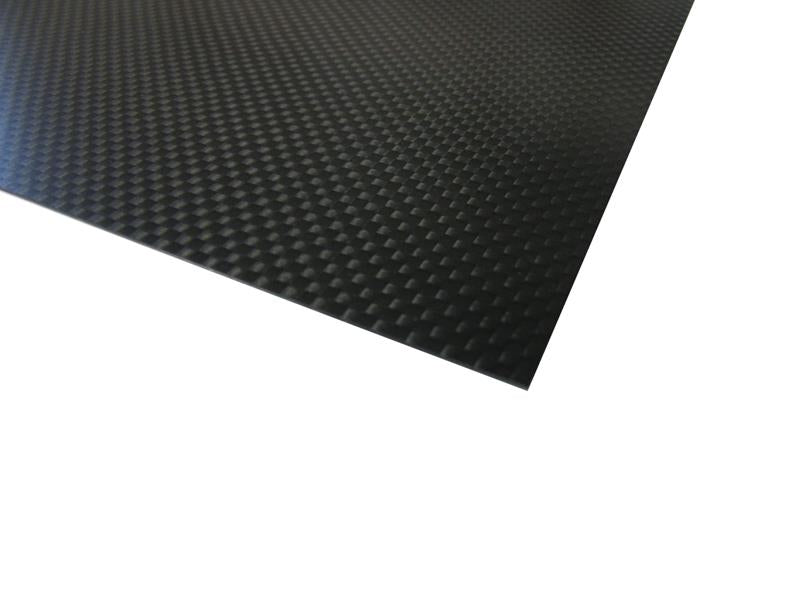 OEM Carbonplatte, Karbon, Schwarz, 25 × 25 cm, 0,5 mm, 1 Stk., für Flugzeug, Helikopter, 4701.05