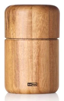 AdHoc SF11 – Salz-/Pfeffermühle Ø 6,6 × 10,4 cm, Akazienholz/Edelstahl/Kunststoff, Braun