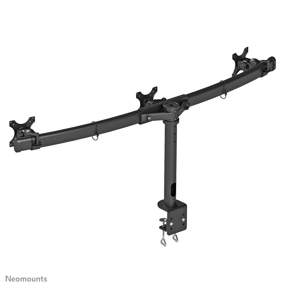 Neomounts FPMA D700D3 – Monitorarm, Dreifach, Tischklemme, bis 27", VESA 75 × 75/100 × 100 mm, 8 kg, Schwarz