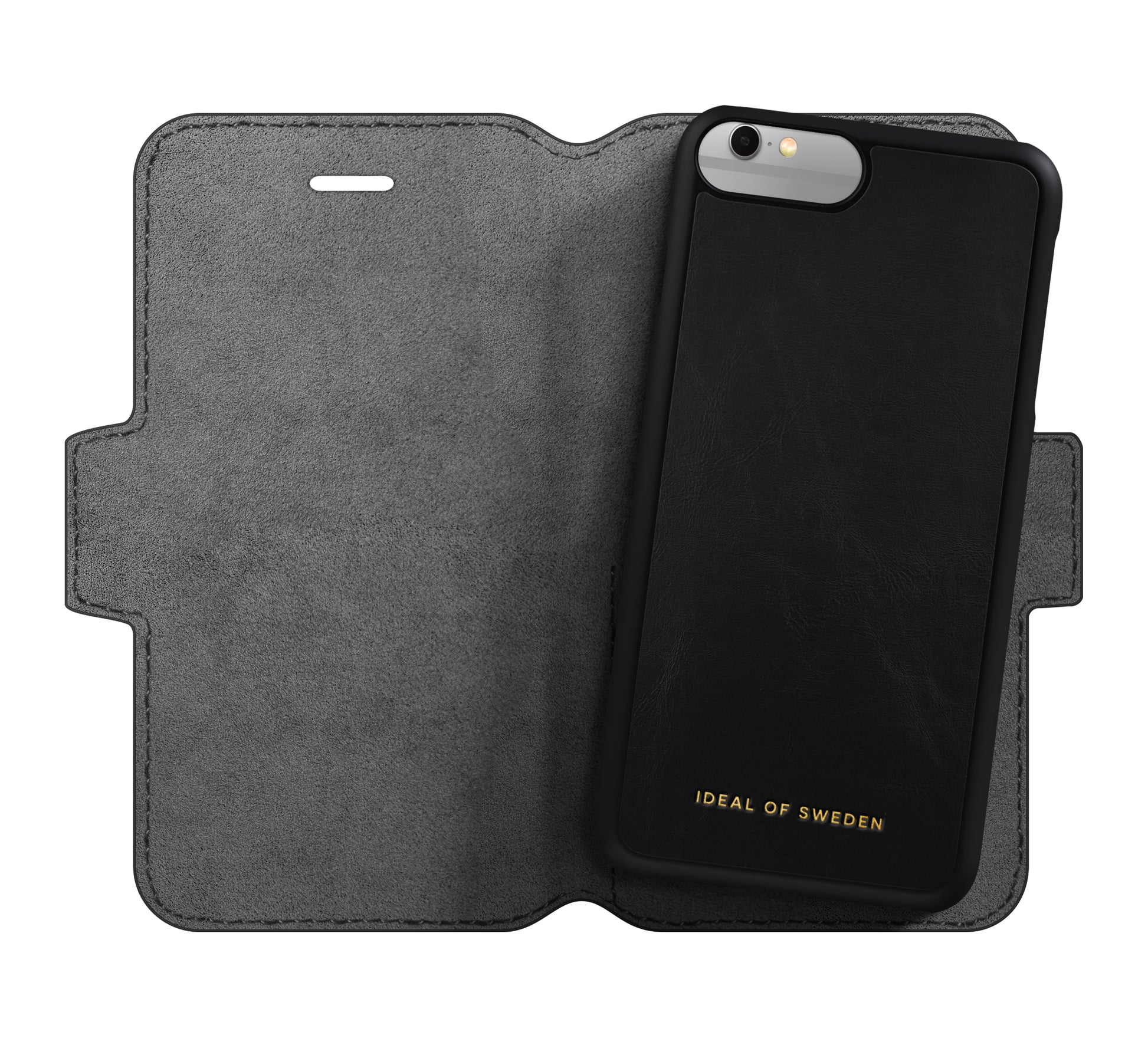 Ideal of Sweden – Booklet-Hülle – für Apple iPhone 6 Plus–8 Plus – Saffiano Schwarz – mit Kartenfach