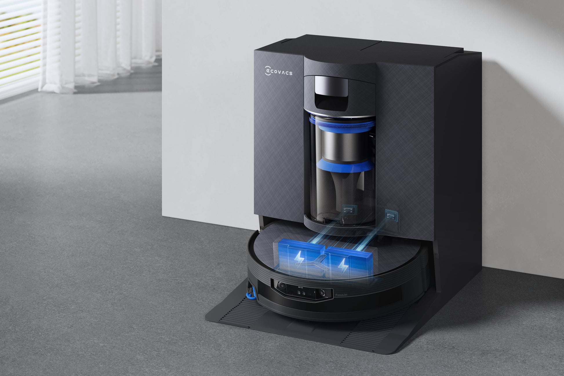 Ecovacs Saugroboter DEEBOT X12 OmniCyclone, mit Absaugstation, mit Wischfunktion – 22000 Pa, 497 min