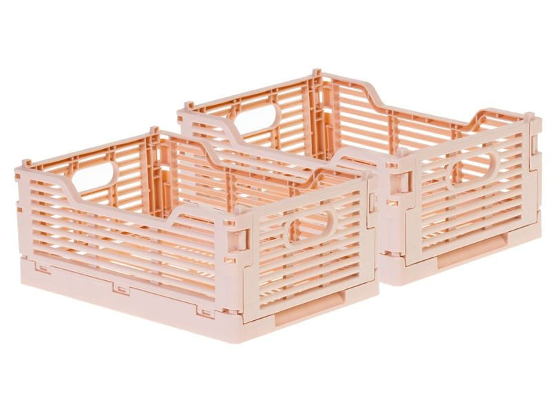 COCON Aufbewahrungsbox 2,97 l – Polypropylen (PP) – Rosa – 2-teiliges Set, mit Griff – 220 × 90 × 150 mm