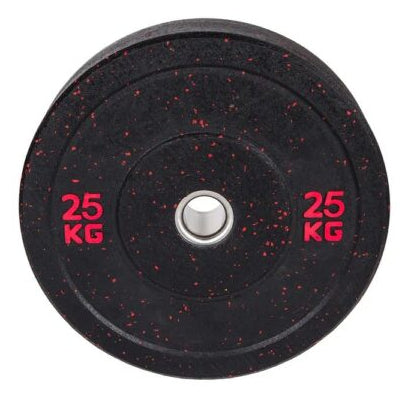 Fitcom Gewichtsscheibe Stossstangengewicht, Ø45,0 cm, Gummi, Rot, 25 kg – 1 Stück