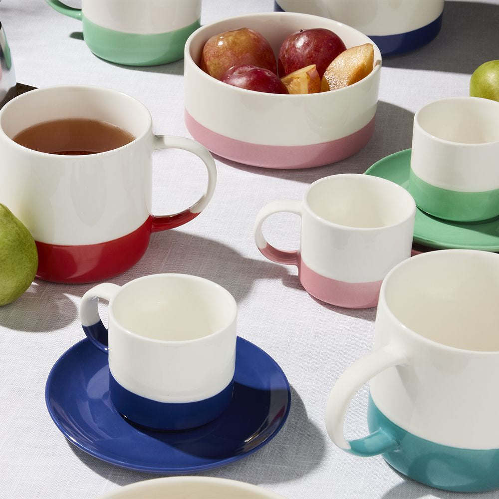 Tognana Porcellane Kaffeetassen-Set Iris – 6er Set, 110 ml, Porzellan, spülmaschinenfest, mikrowellengeeignet