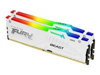 Kingston Technology Kingston Fury Beast – DDR5 Arbeitsspeicher 64 GB (2×32 GB) – 6400 MT/s, CL32, EXPO, Weiss, RGB, 1,4 V