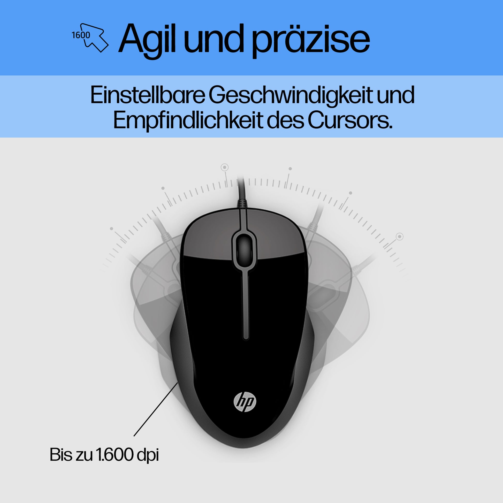 HP Tastatur- und Maus-Set – kabelgebunden, USB – schwarz – für PCs mit freiem USB-Anschluss
