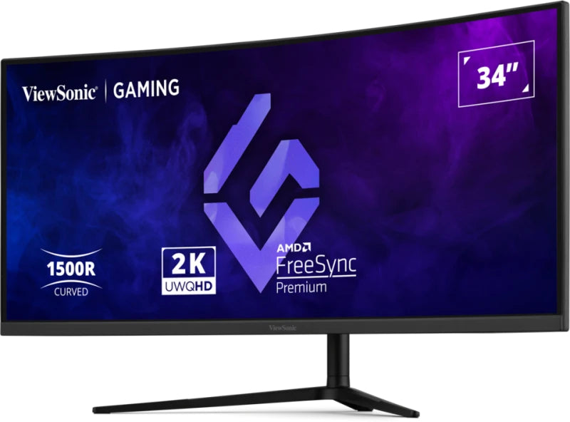 Viewsonic Monitor, 34", 3440 × 1440, VA, 180 Hz, Gebogen 1500R
