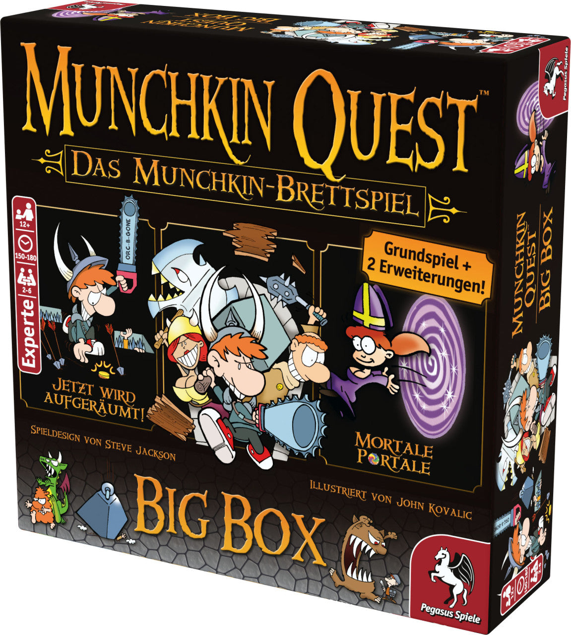 Pegasus Munchkin Quest Big Box – Brettspiel, 2–4 Spieler, ab 12 Jahren, 180 Min., DE