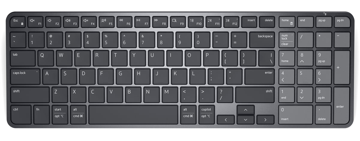 Dell Pro 7 KB746 – Tastatur – Schere – Bluetooth & 2,4 GHz (USB-A-Empfänger) – AZERTY (FR) – Graphit