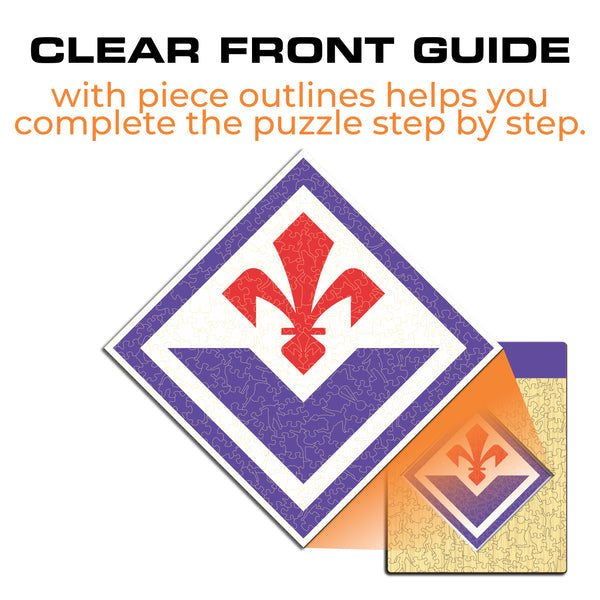 Iconic Puzzles Puzzle ACF Fiorentina Logo – 150 Teile – 25 × 25 cm – ab 10 J. – Holz