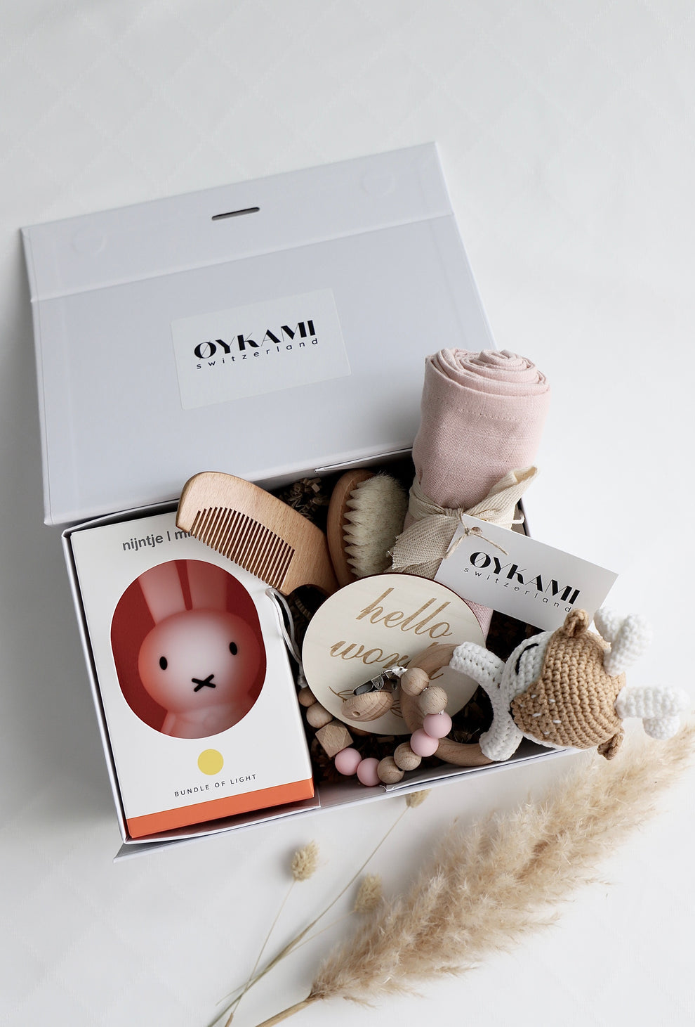 OYKAMI Geschenkbox Casablanca – mehrfarbig – Organische Baumwolle, Holz