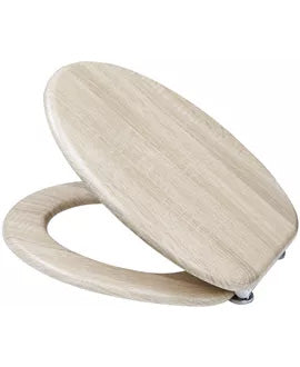Diaqua Toilettensitz – MDF (FSC), Braun, Rund, 37,1 × 46,5 cm