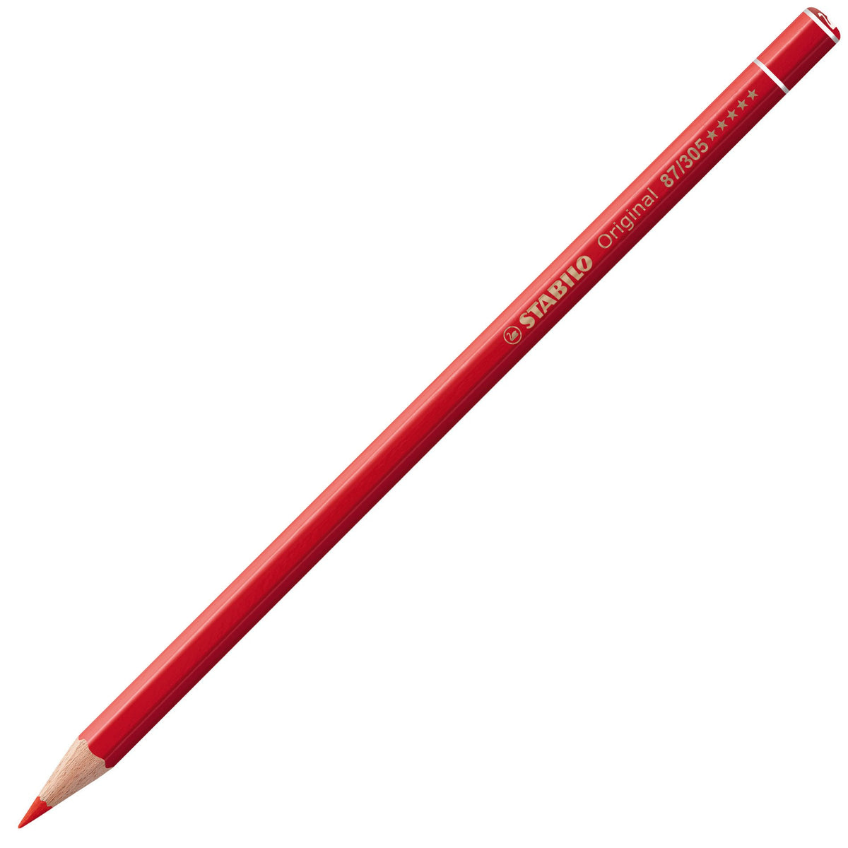 STABILO Buntstifte Original – Sechskant, Minen-Ø 2,5 mm, Einzelstift Zinnoberrot