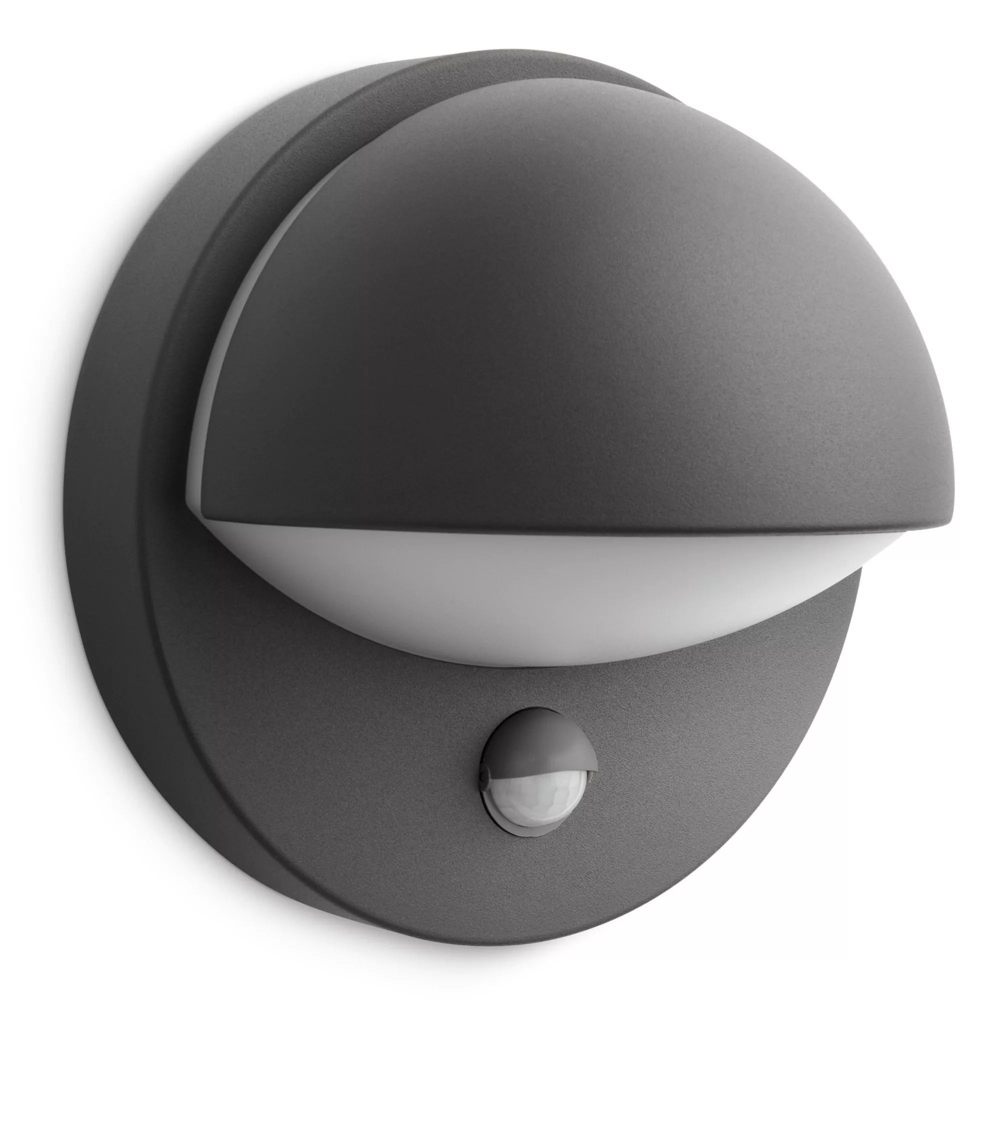 Philips by Signify Philips Aussenwandleuchte – 600 lm – IP44 – Netzbetrieb – Bewegungsmelder – Anthrazit, Aluminium