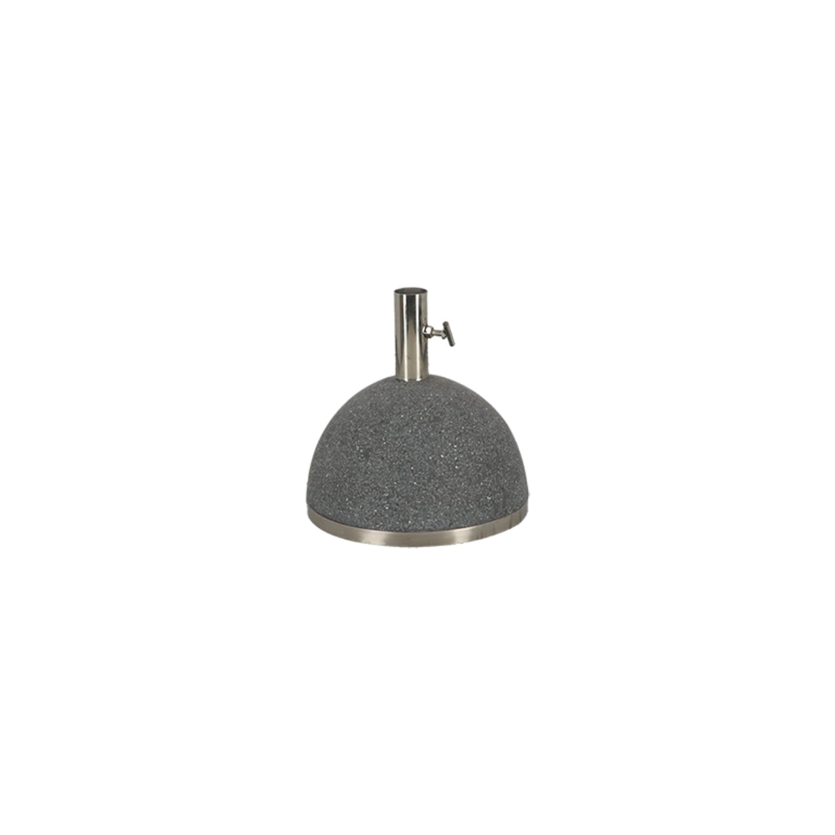 Esschert Design Sonnenschirmhalterung Granito S – 25 cm × 25 cm × 24 cm, schwarz, Edelstahl/Granit